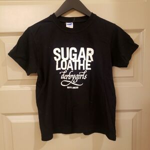 3/$15 Roller derby tee - Sugar Loathe derbygirls Brazil juniors size small
